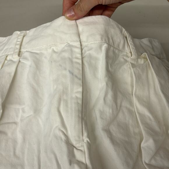 RTR sz 12 Staud solid white Luisa pocketed pants high rise trouser career - Picture 3 of 10